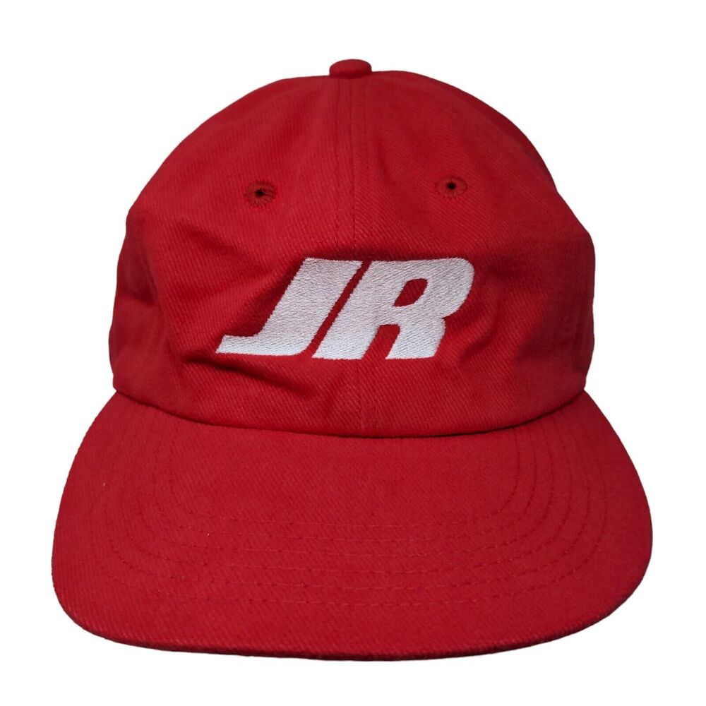 Att Headwear Men's Slideback Hat Red Adjustable Embroidered JR Big Logo